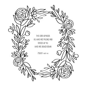 The Heart That Heals printable package10 Bible Verse Coloring Pages PDF download image 9