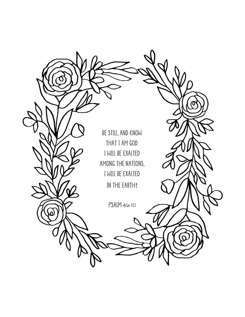 The Heart That Heals printable package10 Bible Verse Coloring Pages PDF download image 2