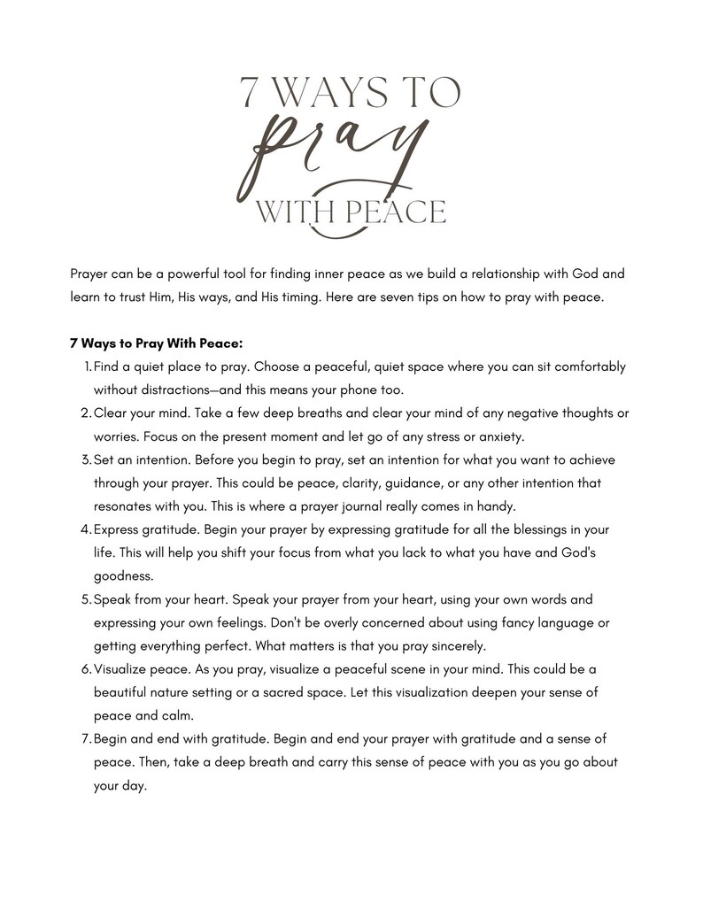 The Ultimate Prayer Guide Bible Study PDF Download Printable - Etsy