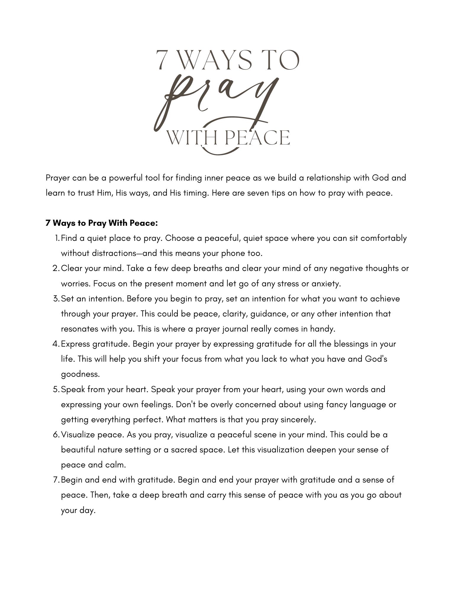 Sample Prayer Guide The Ultimate Prayer Guide Bible Study PDF Download Printable - Etsy