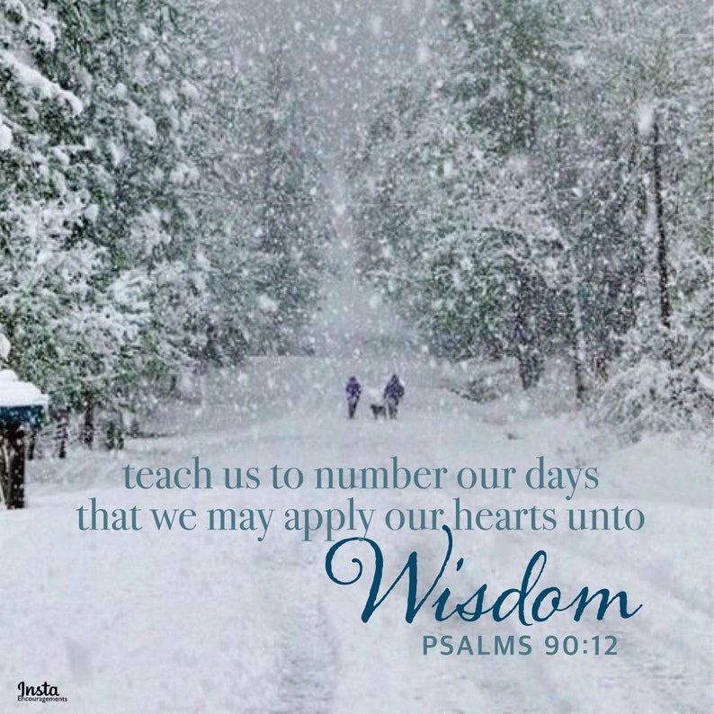 Psalm 90:12 5x5 Print image 1