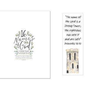 16 Names of God Bookmarks + BONUS El Roi PDF Download Printable - Etsy