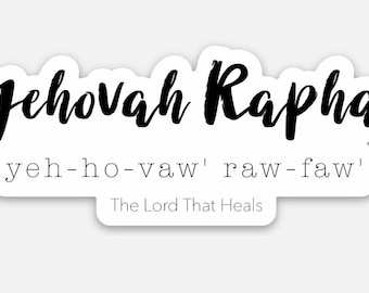 Names of God 3" Die Cut Sticker—Jehovah Rapha