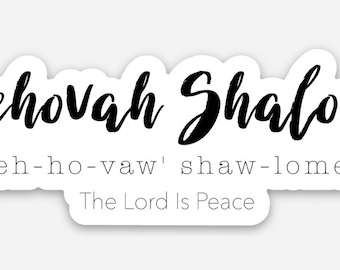 Names of God 3" Die Cut Sticker—Jehovah Shalom