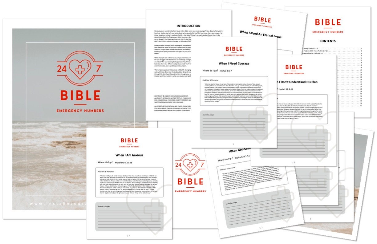 Bible Emergency Numbers Bible Study Guide eBook PDF download printable