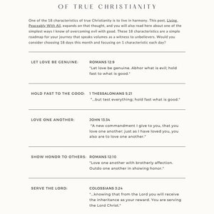 18 Characteristics of True Christianity Bible Study Guide PDF download printable image 3