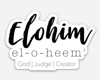 Names of God 3" Die Cut Sticker—Elohim