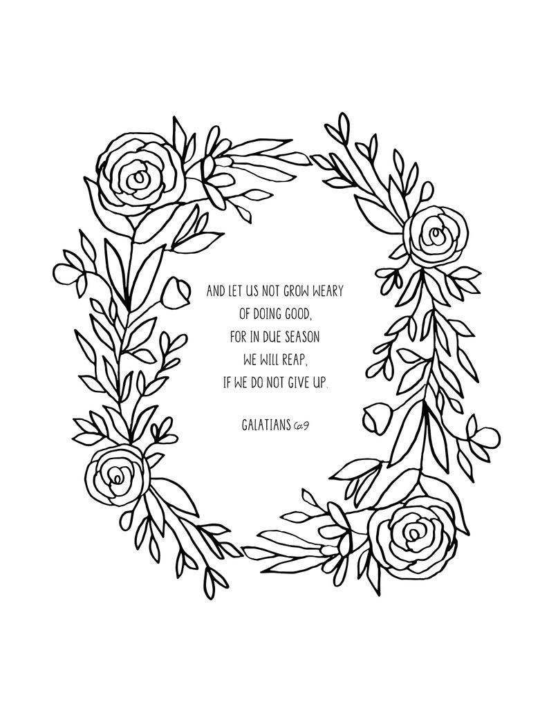 The Heart That Heals printable package10 Bible Verse Coloring Pages PDF download image 6