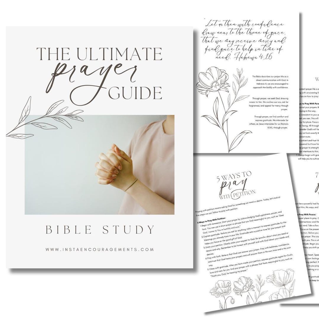 The Ultimate Prayer Guide Bible Study Pdf Download Printable Etsy