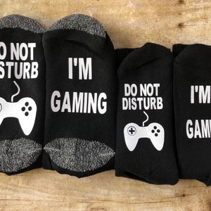 Do not disurb  I&#39;M Gaming socks ! Perfect for  your gamer ,Birthday , party favors, fathers day  etc  !! Kids and mens !