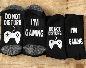 Do Not Disturb Gaming Socks: Gamer Gift, Birthday Party Favors