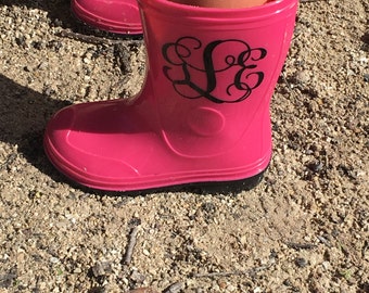 Monogram decal for your rain boots !!