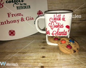 Cookie mug ! Milk & cookies for Santa ! Personalized w anything you want !