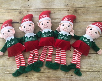 Christmas Elves - plush Elf super adorable 14.5 in tall personalized with name / year !! 2023