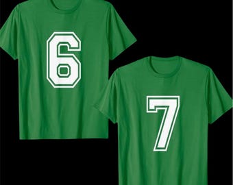 6 7 tshirts ! funny Halloween costume for kids or parents !! great for teachers !! any color shirt