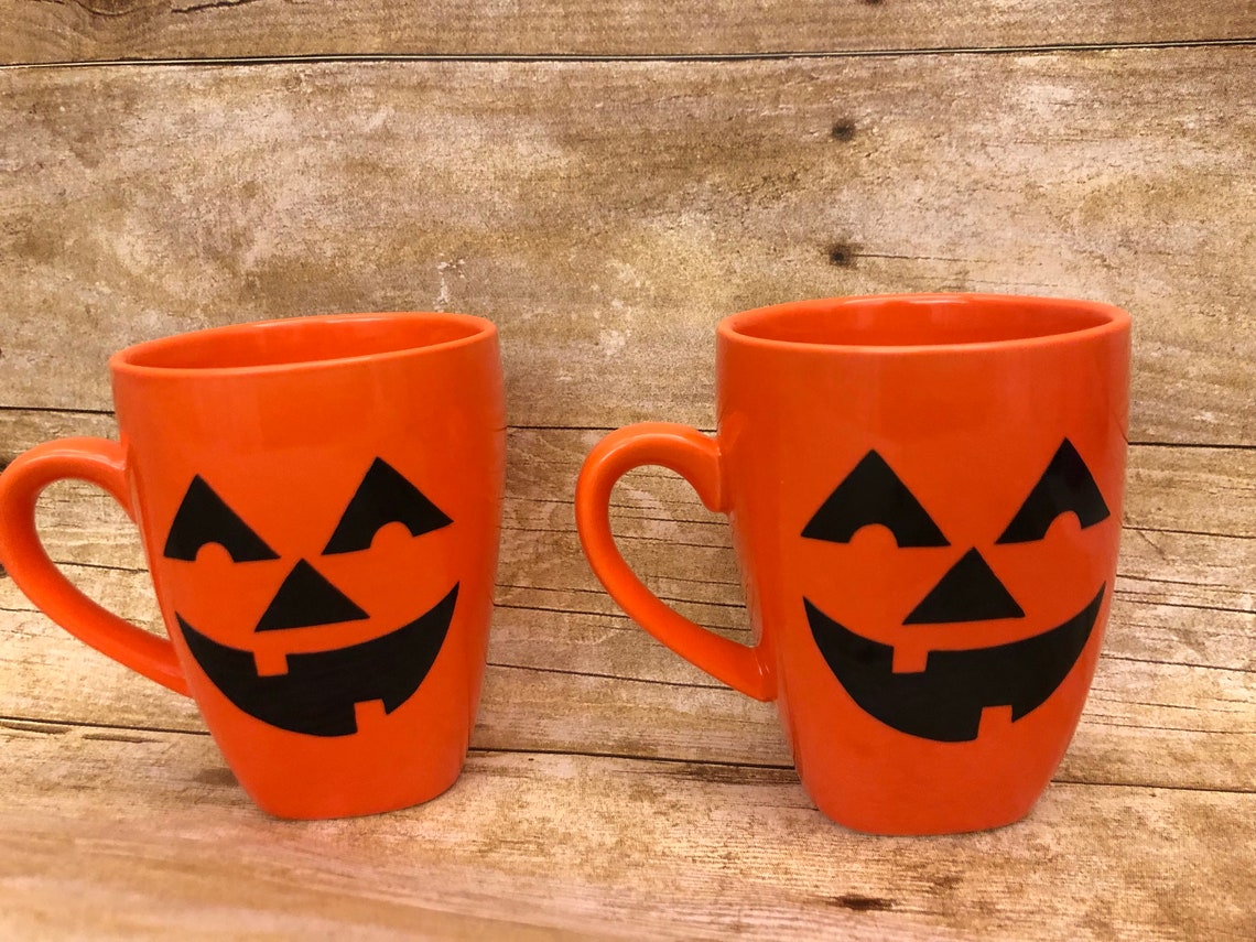 Jack O Lantern Mugs
 Jack o lantern Coffee or Tea Mugs Perfect for Halloween