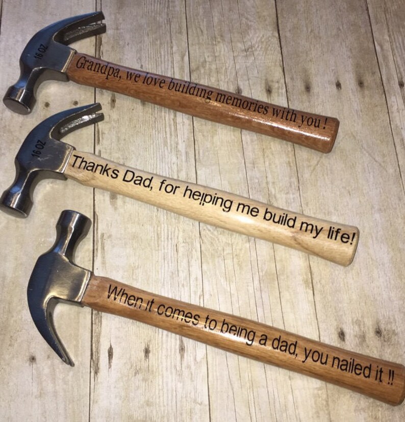 Personalized Hammers ! When it comes to being a dad you nailed it !Add personalization Too! Great for fathers Day too . Grandpa , Papa etc image 2