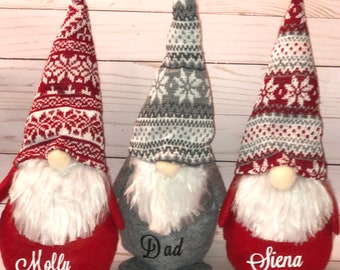 Personalized Christmas Gnomes !  adorable.. Hottest decor of the season !! 2023