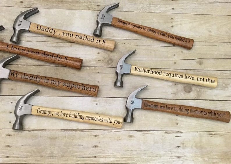 Personalized Hammers ! When it comes to being a dad you nailed it !Add personalization Too! Great for fathers Day too . Grandpa , Papa etc image 3
