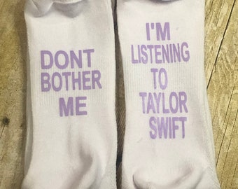 Girls Taylor Swift socks ! The must have gift for Swiftie Fans !!