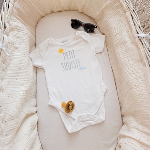 Witte katoenen romper met korte mouwen voor baby's - klein zuiders thema