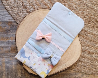 Pochette de rangement pour barrettes pour enfant - thème sirènes