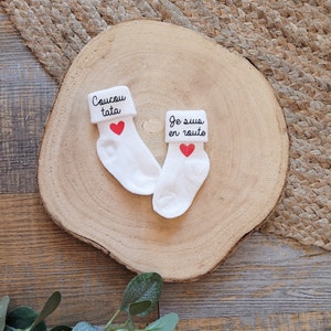 Chaussettes personnalisables pour bébé thème annonce de grossesse image 5