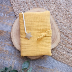 Customizable health book cover for baby - mustard yellow theme