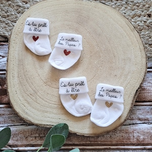 Pregnancy announcement baby socks for future dad - best dads theme