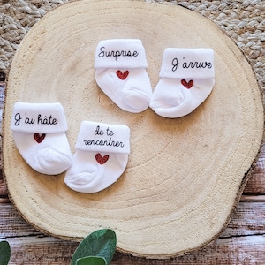 Baby Pregnancy Surprise Announcement Socks - Surprise Theme I'm Coming