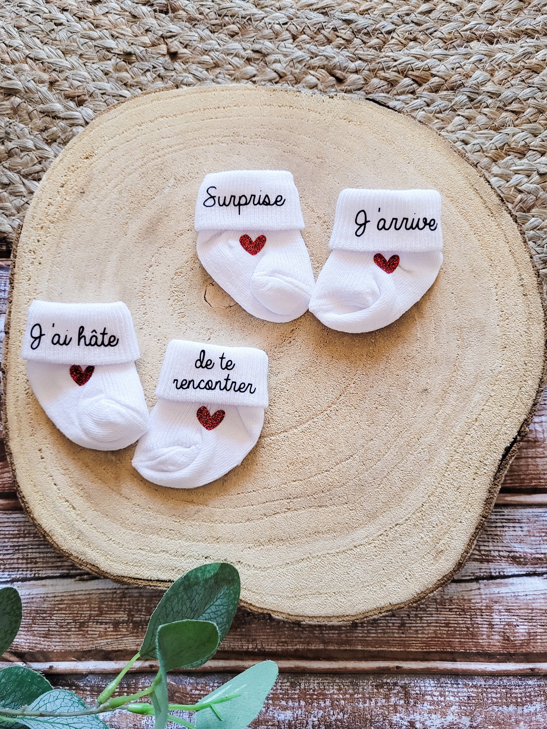 Baby Pregnancy Surprise Announcement Socks - Surprise Theme I'm Coming