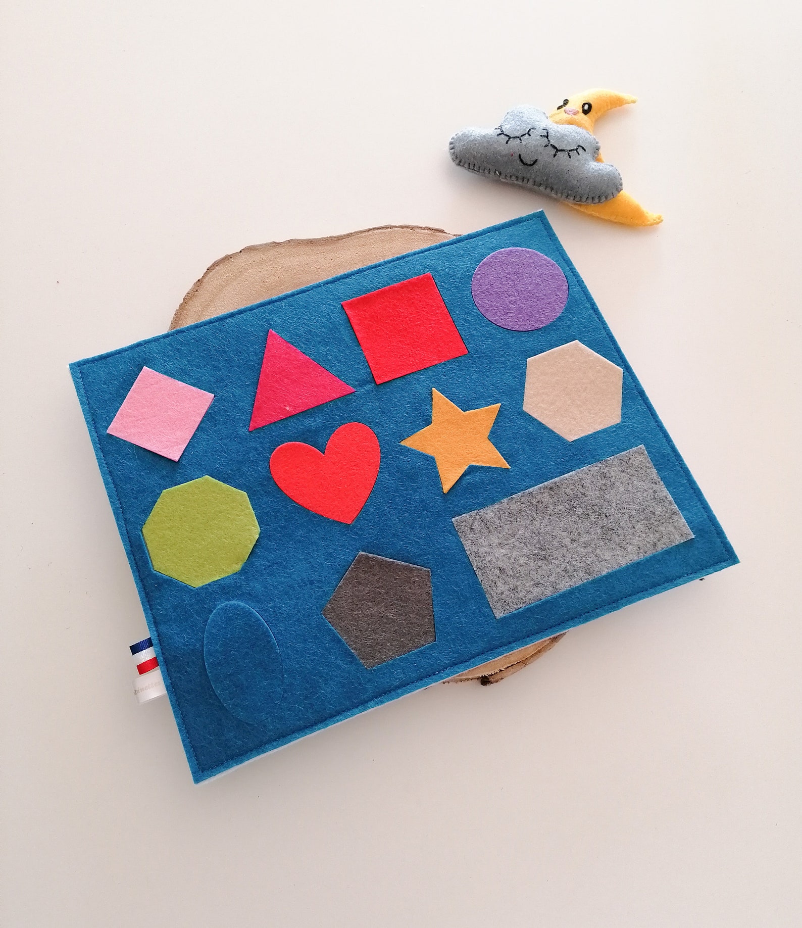 Children's felt shape learning board Etsy
