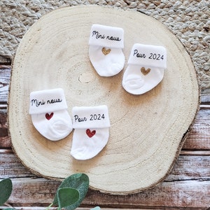 Baby pregnancy announcement socks - mini us theme for 2024