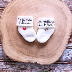 Surprise pregnancy announcement socks for family - are you ready to be... theme