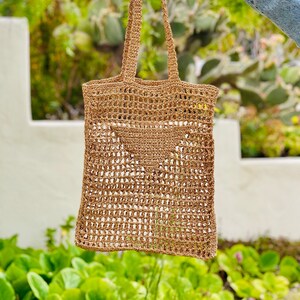 Medium Crochet Bag Hollow Out Double Handle For Vacation