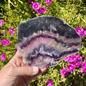 Rainbow Fluorite Slab - Healing Crystal - Cleansing, Protection, Clarity