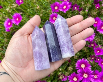 Lepidolite Tower - Healing Crystal - Soothing, Nurturing, Balance, Relief