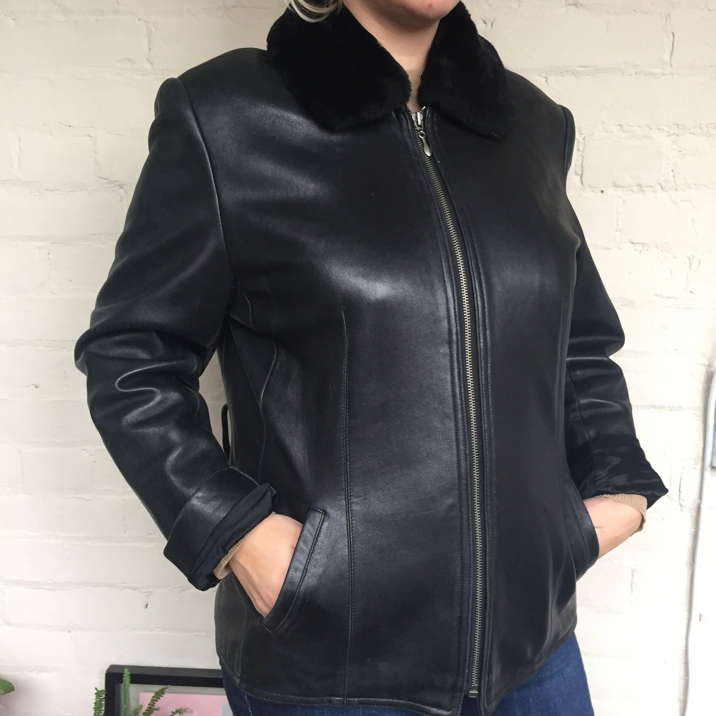 Leather Jacket Fur Collar Lord and 