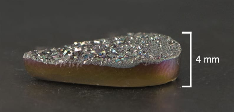 DS0776 17 x 9 mm Druzy for Jewelry Making /& Wire Wrapping Pear Shape Cut Flat Druzy Cabochon Sparkling Drusy Gemstone Black Knight