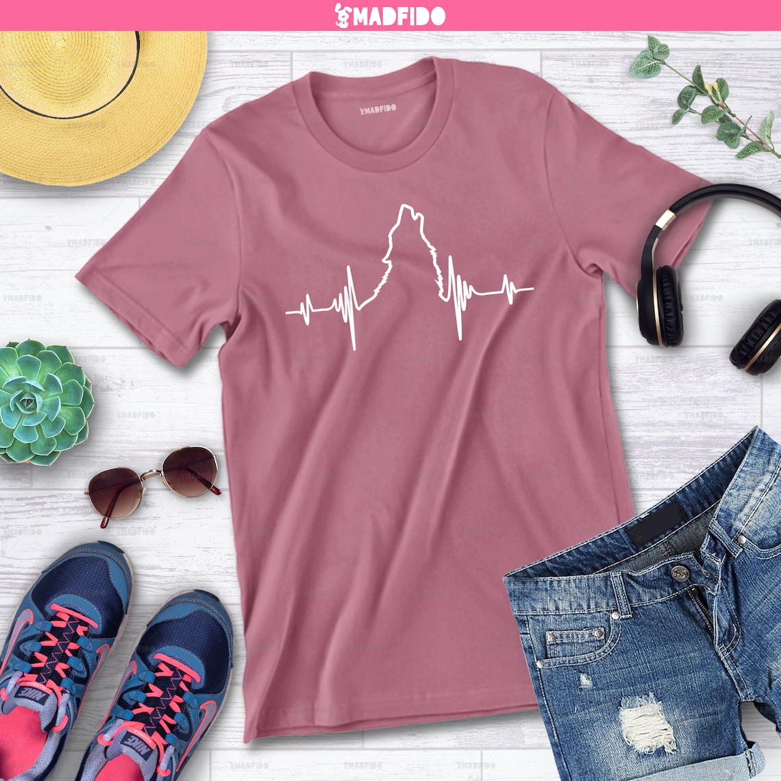 Wolf Heartbeat Tshirt Gifts for Wolf Lovers Wolf Tshirt Etsy