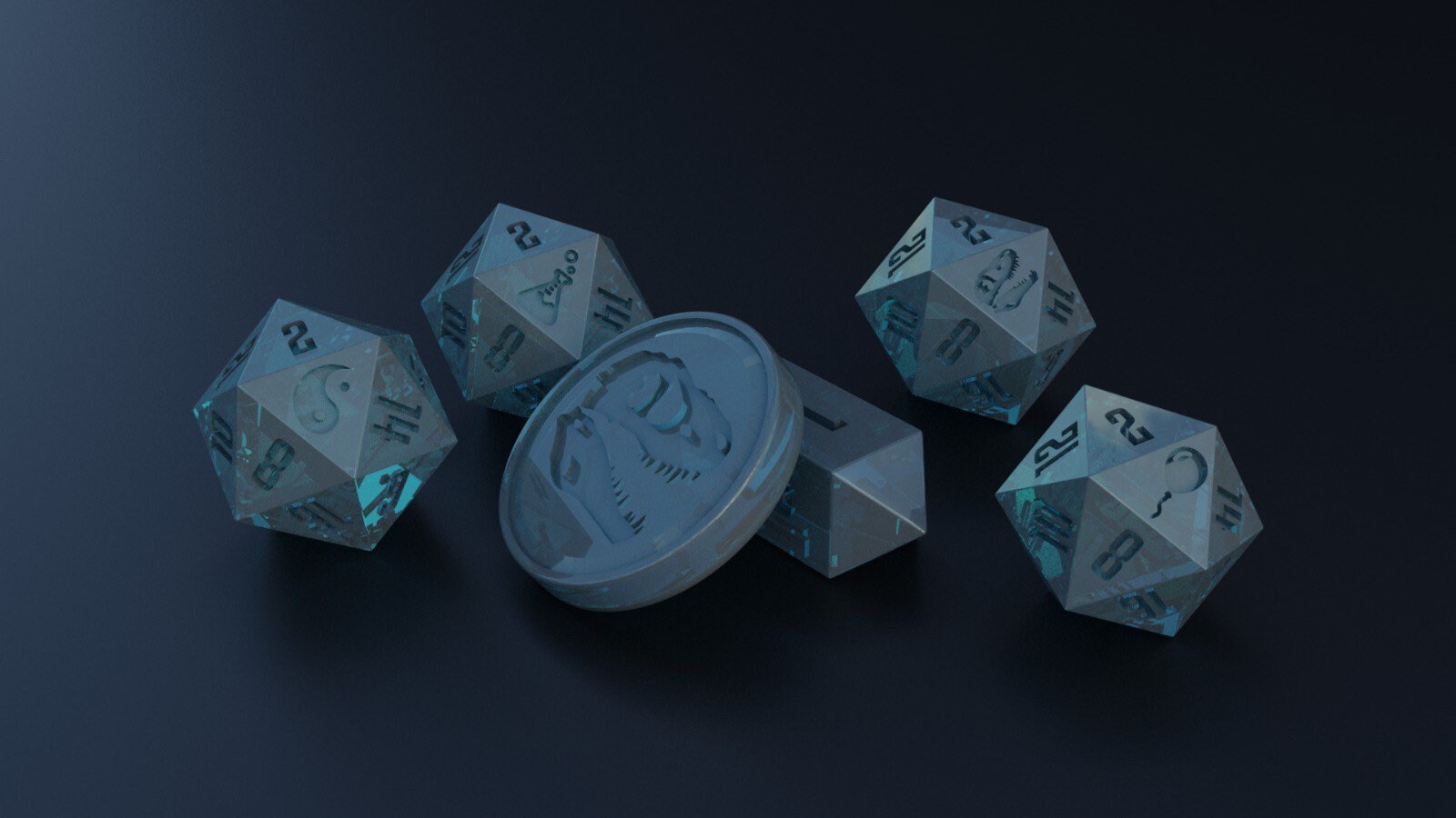 3D Resin Printed Masters RPG 7 DnD Sharp Dice Set / Moulds Etsy