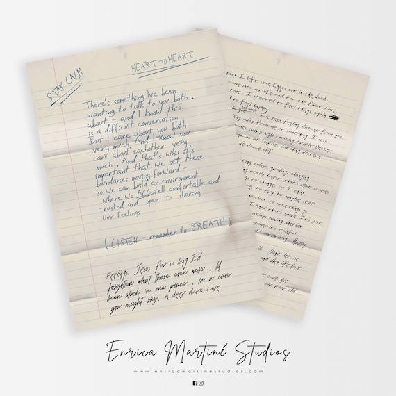 Stranger Things Hopper Letter to Eleven Father / Etsy