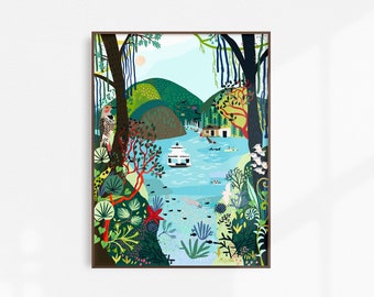 Bowen Island Art Print | Island Art | British Columbia| Landscape | Ferry | Coastal| Pacific Northwest |Ocean| Canada| Gulf Island| Cove