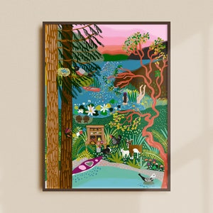 Salt Spring Island-kunstafdruk | Muurkunst Gulf Islands | BC-kunst | Canadese kunst | Westkustdecoratie | Pacific Northwest| Arbutus| Eilandleven