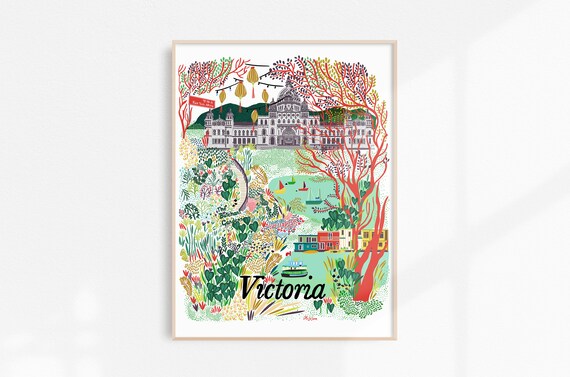 Victoria British Columbia Art Print | Butchart Gardens, Architecture