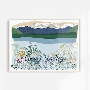 Comox Valley Art Print | Vancouver Island | British Columbia| Canada| Glacier Art| Landscape|Pacific Northwest|Nature|Lake|Mountains