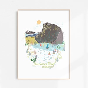 Squamish Kunstdruck | Der Häuptling | Squamblau | Britisch-Columbien | Pfeifer | Klettern | Pazifischer Nordwesten | Kanada | Windsurfen| Segeln