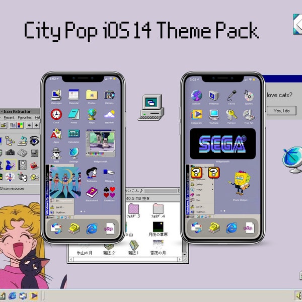 Aesthetic 90's Desktop Computer iOS Theme for iPhone Windows 95 iOS iPhone Theme