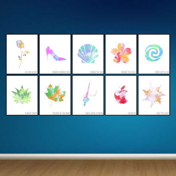 Disneythemed Wall Art Royal Edition set of 10 8x10 Etsy