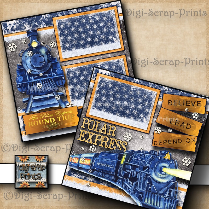 R Layout Train Scrapbook Layouts - Etsy